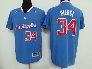 Maillot De Basket Los Angeles Clippers Paul Pierce 34 Manches Courtes Light Bleu